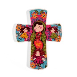 Cruz blanca madera